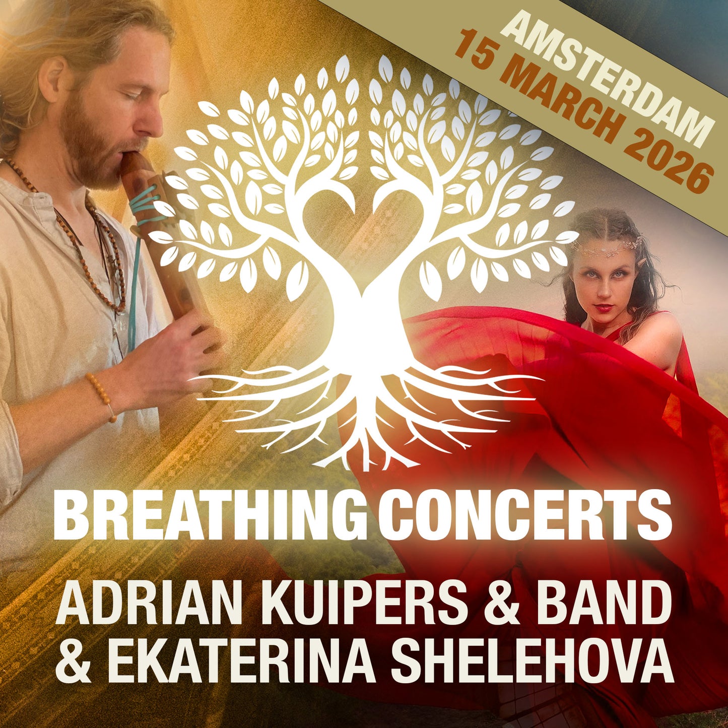 Breathing Concerts Adrian Kuipers, Band & Ekaterina Shelehova - 15 MARCH 2026 - Dominicus Church Amsterdam