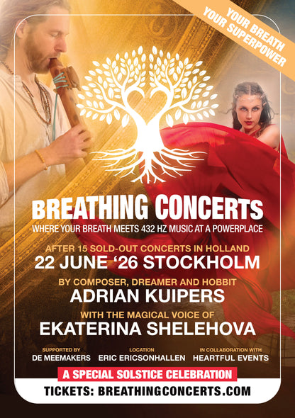 Breathing Concerts Adrian Kuipers & Ekaterina Shelehova - Summer Solstice Edition - 22 JUNE 2026 - Eric Ericsonhallen, Stockholm
